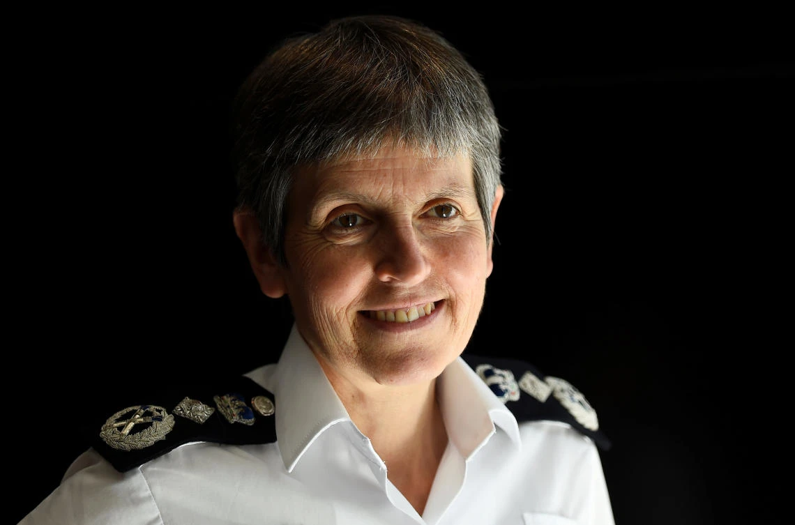 Metropolitan Police Commissioner Cressida Dick poses for a portrait at New Scotland Yard, Westminster, Britain on Saturday. (Reuters)