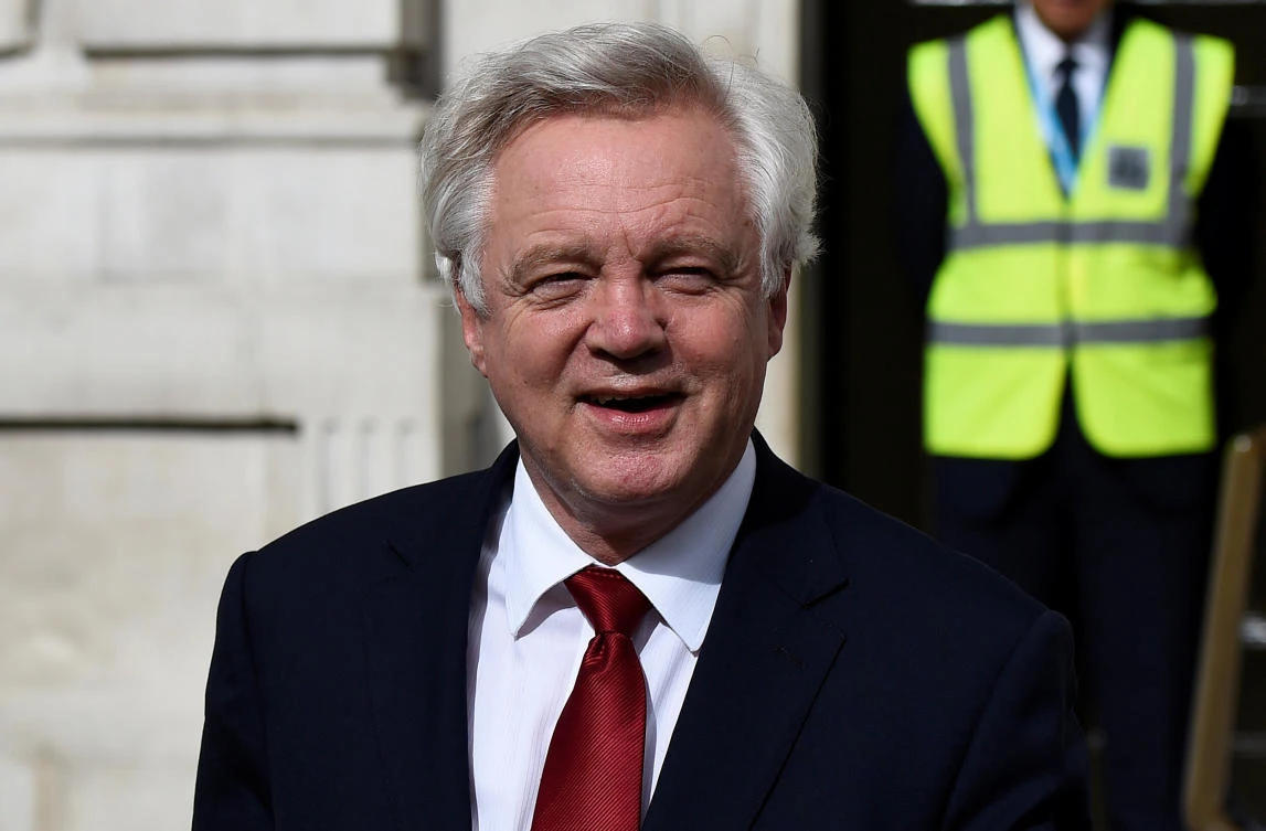 Britain's Secretary of State for Brexit David Davis walks out of the Cabinet office, in Westminster, central London, Britain, June 9, 2017. (Reuters)