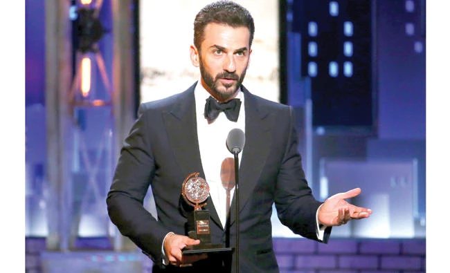Michael Aronov during the 71st annual Tony Awards in New York on Sunday. (AP)