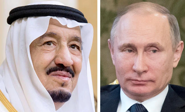 King Salman and Vladimir Putin.