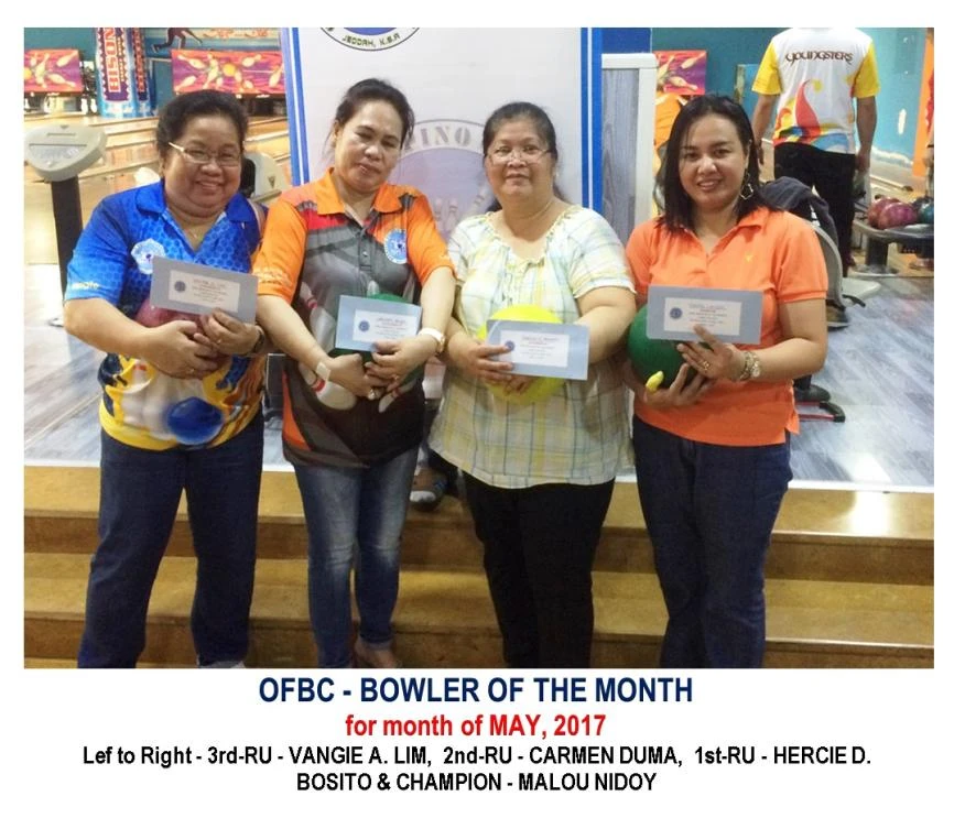 Ladies' division winners, from left, Vangie Lim, Carmen Duma, Hercie Bosito and Malou Nidoy. (AN photos)