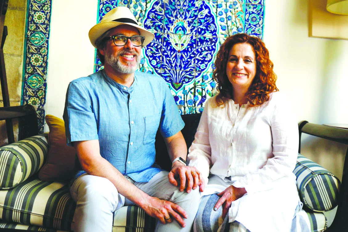 Israeli-American novelist Ayelet Waldman, right, and her spouse American novelist Michael Chabon. (AFP)