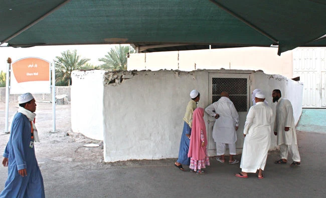 Pilgrims visit the Al-Ghars Well in Madinah.