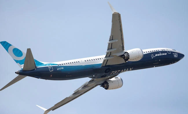 A Boeing 737 Max takes part in flying display at the 52nd Paris Air Show at Le Bourget Airport near Paris, France on Tuesday. (REUTERS)
