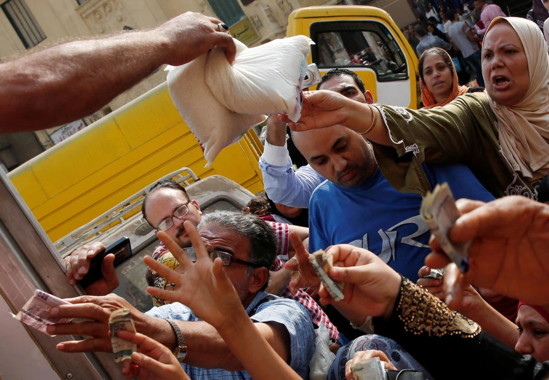 The lion’s share of the social spending allocation will be channeled into monthly food subsidies, which will increase to 50 pounds per person. (Reuters)