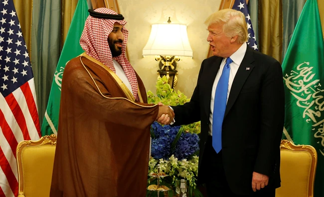File photo: US President Donald Trump and then Saudi Deputy Crown Prince Mohammed bin Salman, Prince Mohammed was made crown prince on Wednesday. (AFP)
