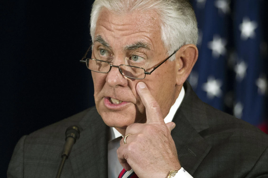 Secretary of State Rex Tillerson appears at news conference with Defense Secretary Jim Mattis following a Diplomatic and Security Dialogue Meeting with a Chinese delegation including State Counselor Yang Jiechi and military Chief of Joint Staff Fang Fenghui, at the State Department in Washington, Wednesday, June 21, 2017. (AP Photo/Cliff Owen)