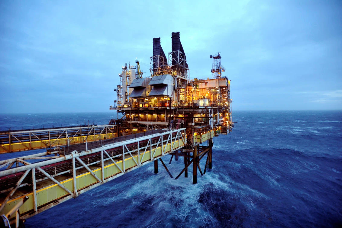 A section of the BP Eastern Trough Area Project (ETAP) oil platform is seen in the North Sea, around 100 miles east of Aberdeen in Scotland, Britain. (Reuters)