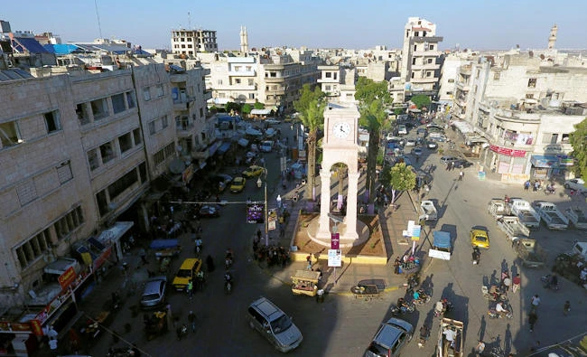 The Clock Tower of the Idlib city, Syria. (Reuters)