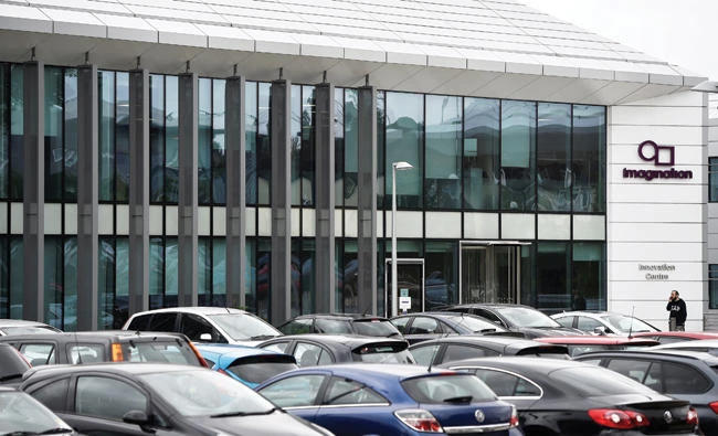 The headquarters of technology company Imagination Technologies is seen on the outskirts of London on Thursday. (Reuters)