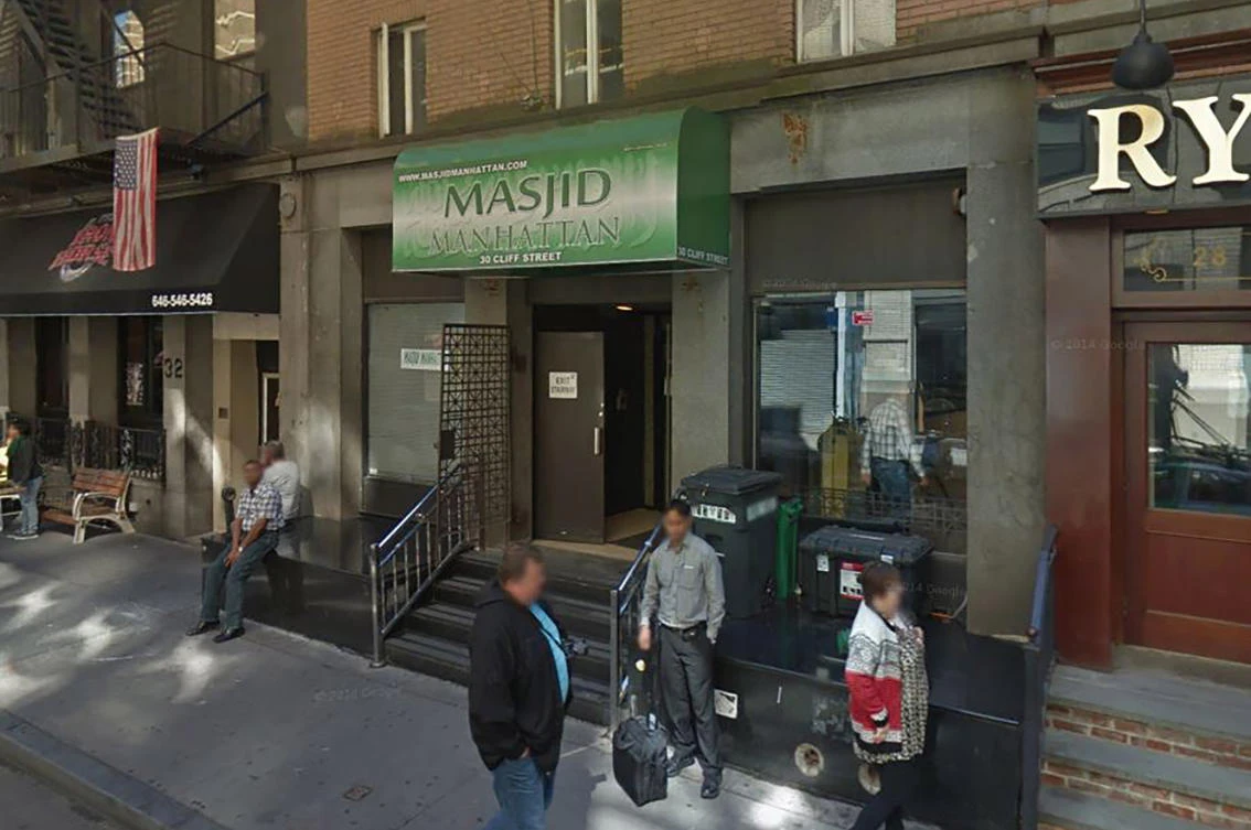 An official at Masjid Manhattan Mosque told police the letter had been mailed from London. (Photo courtesy: Google Maps)