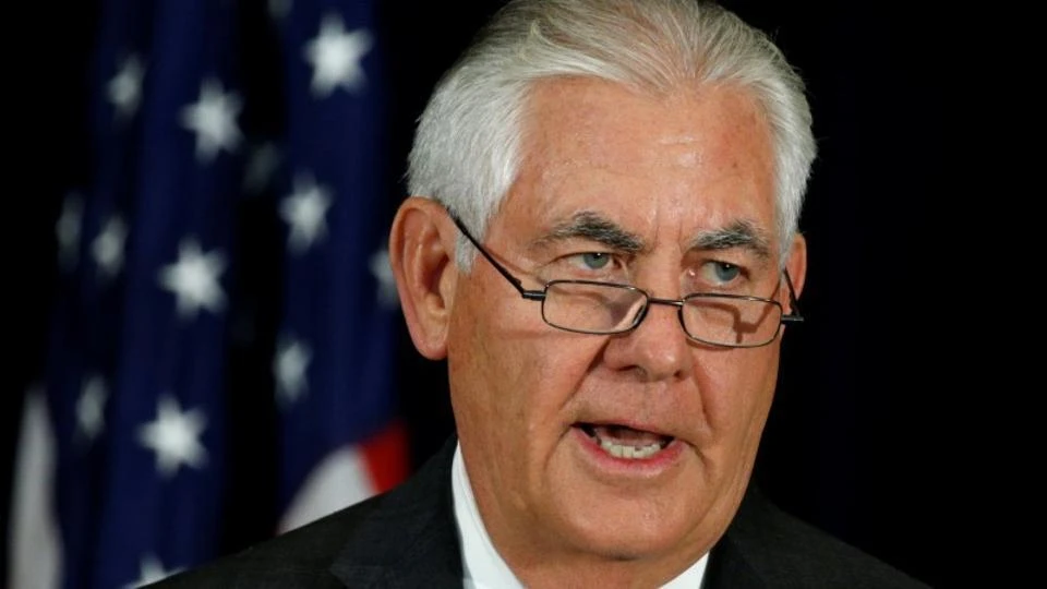 US secretary of state Rex Tillerson speaks during a press conference after talks with Chinese diplomatic and defence chiefs at the State Department in Washington, US. (Reuters)