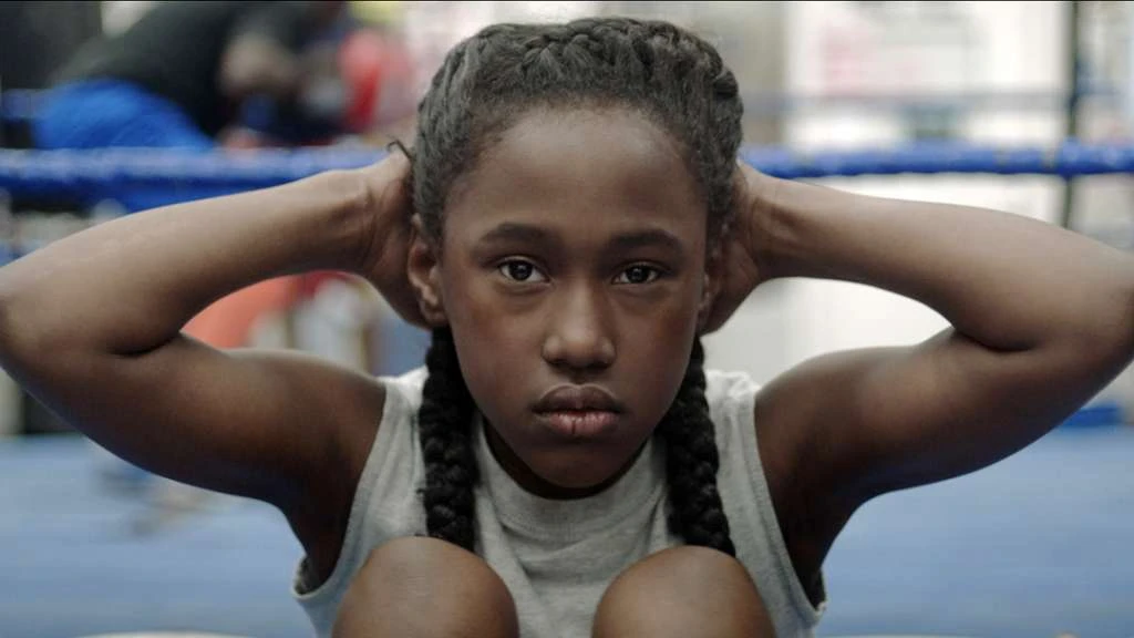 This image released by Oscilloscope shows Royalty Hightower in a scene from "The Fits," a film about an 11-year-old girl who learns about gender and identity through dance. (Oscilloscope via AP)