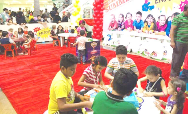 A file photo of kids involved in activities at a shopping mall in Riyadh.