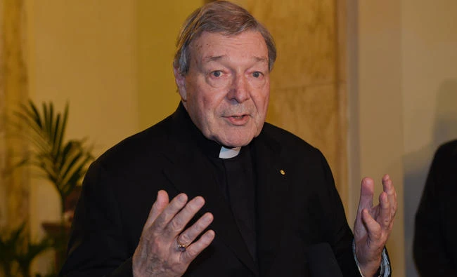 This photo taken on March 03, 2016 shows Vatican finance chief Cardinal George Pell. The cleric was charged on Wednesday with multiple child sex offenses in Australia, police said. (AFP / ANDREAS SOLARO)