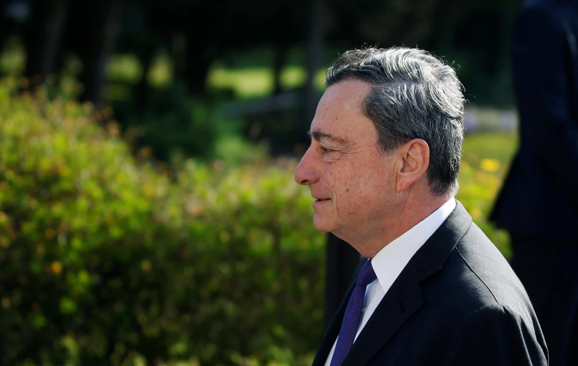 European Central Bank (ECB) President Mario Draghi arrives at the ECB Forum. (Reuters file Photo)