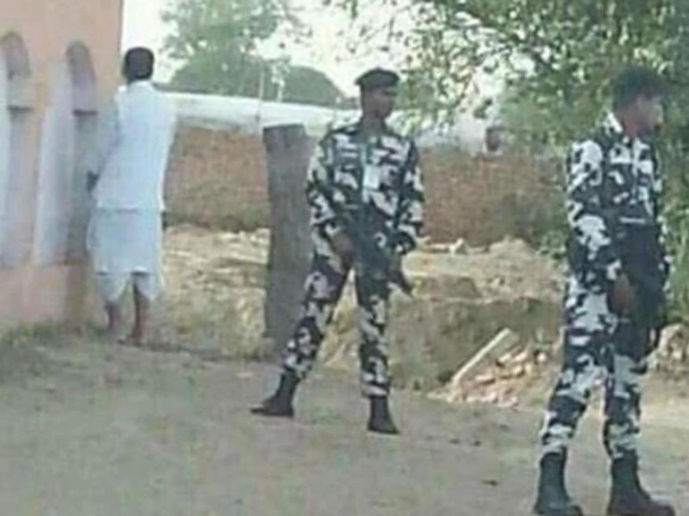 Pictures shared on social media of Indian minister urinating in public. (Twitter)
