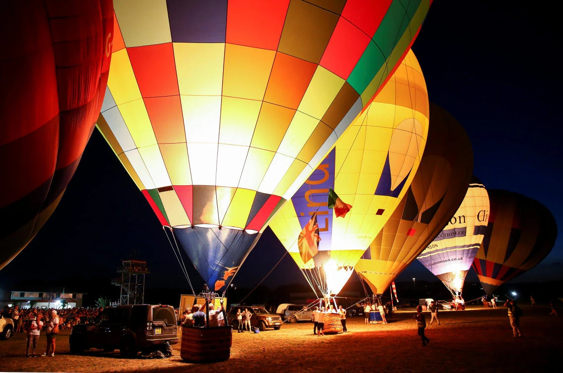 Hot air balloons are seen during an Italian hot air ballooning event in Terni, Italy, July 28, 2017. REUTERS/Alessandro Bianchi