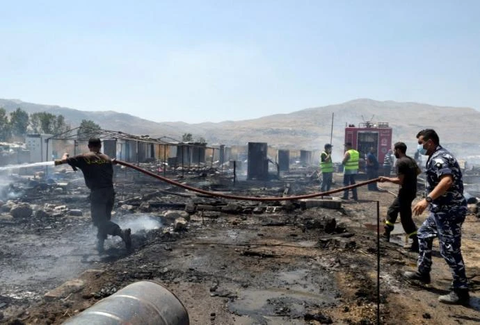 Fire kills three at Syrian refugee camp in Lebanon