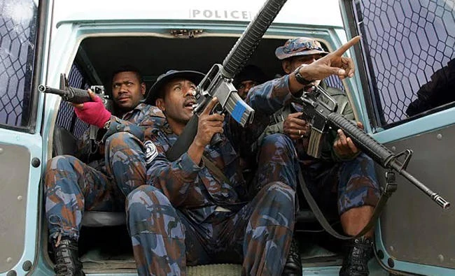 Police patrol in Port Moresby, Papua New Guinea, in this file photo. (AFP)