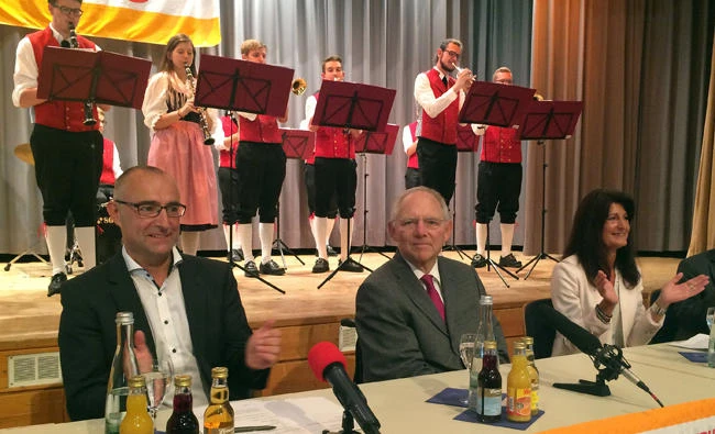 German Finance Minister Wolfgang Schaeuble attends a Christian Democratic Union CDU party meeting in the Black Forest town of Sasbachwalden, Germany on July 3, 2017. Schaeuble says Euro zone growth is stronger than expected and this will enable the European Central Bank (ECB) to slowly normalize its monetary policy and end a “crazy situation” of negative interest rates. (REUTERS/Michael Nienaber)