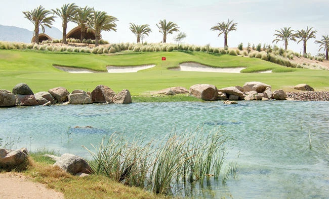 The 15th green at Ayla Golf Club. (AN photo)