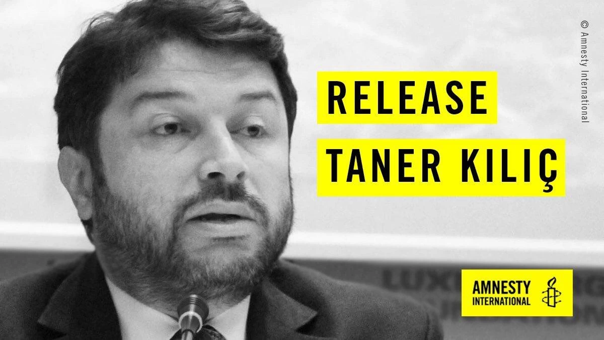 Chairman of Amnesty’s Turkey branch, Taner Kilic. (Photo courtesy: Twitter)