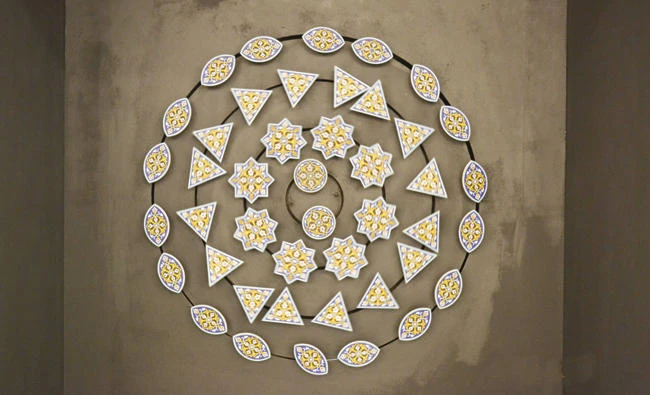 Artist Dana Awartani’s work is on show at the gallery.
