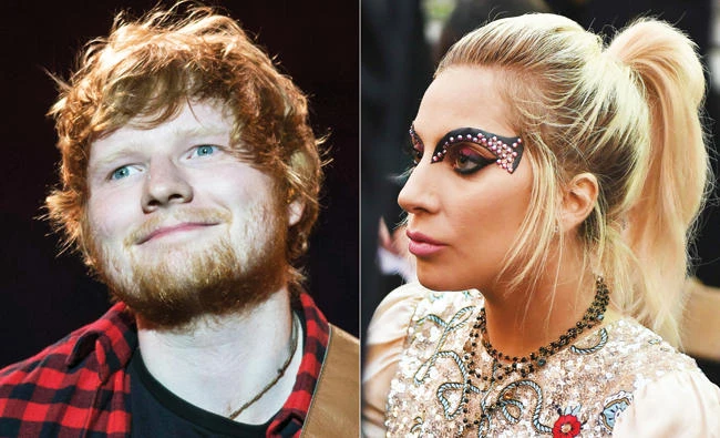 Ed Sheeran and Lady Gaga.