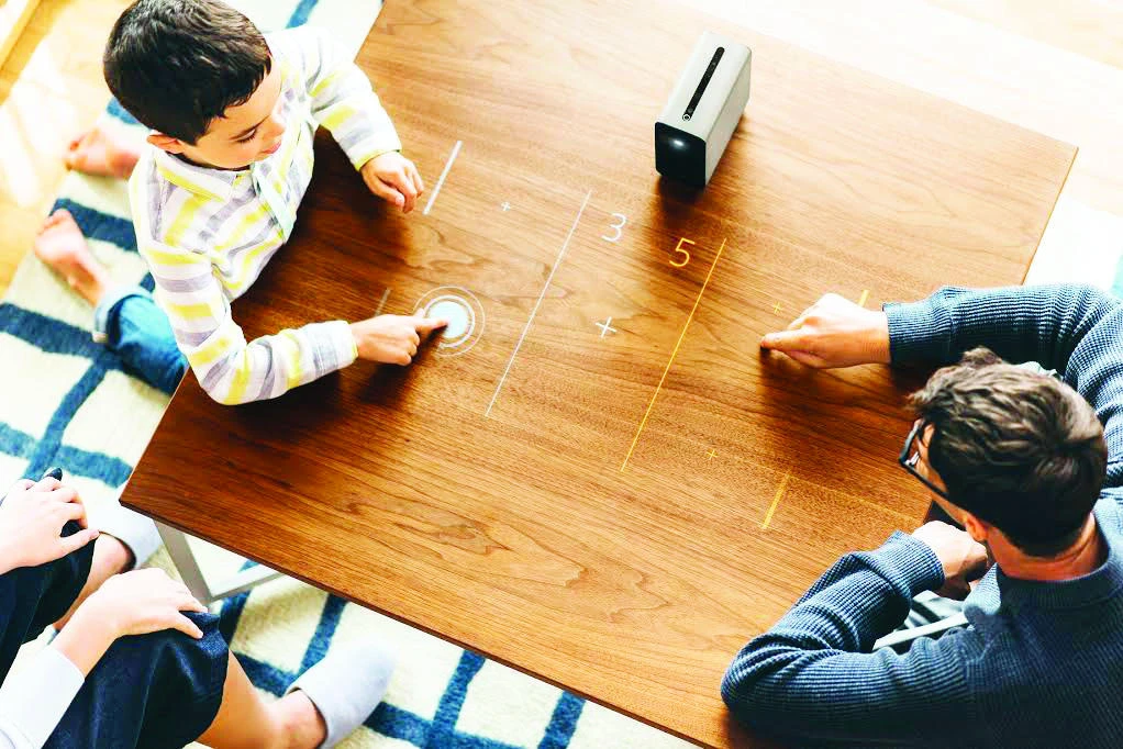 Xperia Touch can help users play games on the living room floor, project a recipe onto the kitchen counter or make the wall a message board.