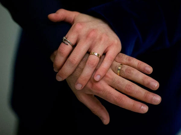 Wedding rings. (AP)