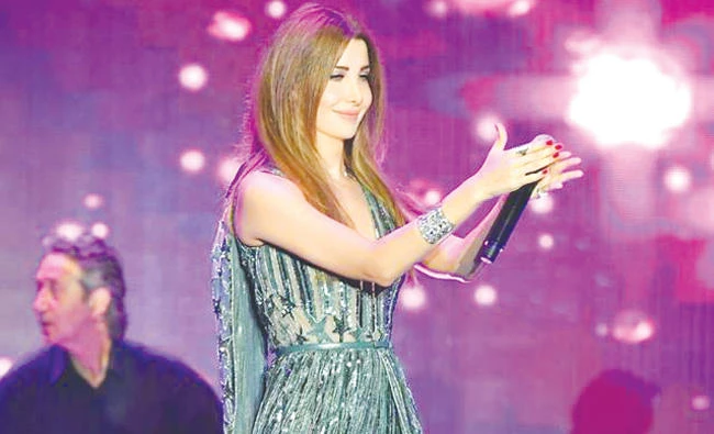 Nancy Ajram performs at the Dbayeh International Festival in Lebanon.