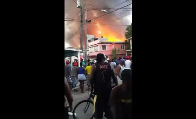 Video grab released by People's Progressive Party Civic of a fire coming from a prison compound in Geogetown, Guyana on July 9, 2017. (AFP / People's Progressive Party Civic /handout)