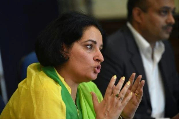 Priya Singh Paul claims that she is the secret granddaughter of India’s late prime minister Indira Gandhi. (AFP)