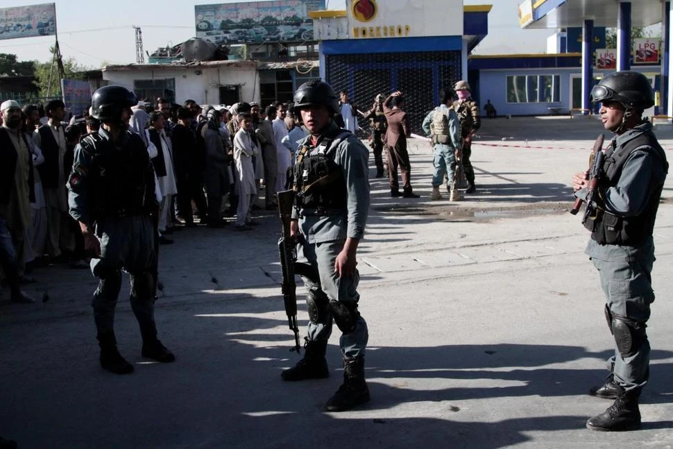 Afghan police soldiers. (AP)