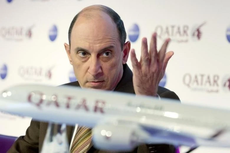 Baker Al-Baker told his Dublin audience that the average age of his flight crews was 26 years old and there was no need to travel on “crap American carriers.” (Reuters)