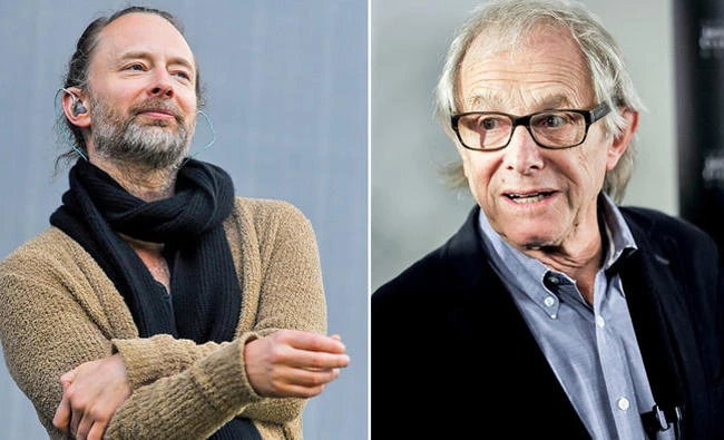 Thom Yorke, left, and Ken Loach.