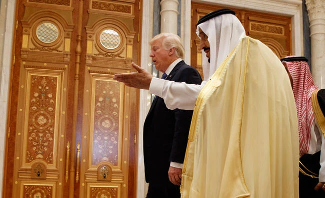 Saudi Arabia’s King Salman and US President Donald Trump. (AP)