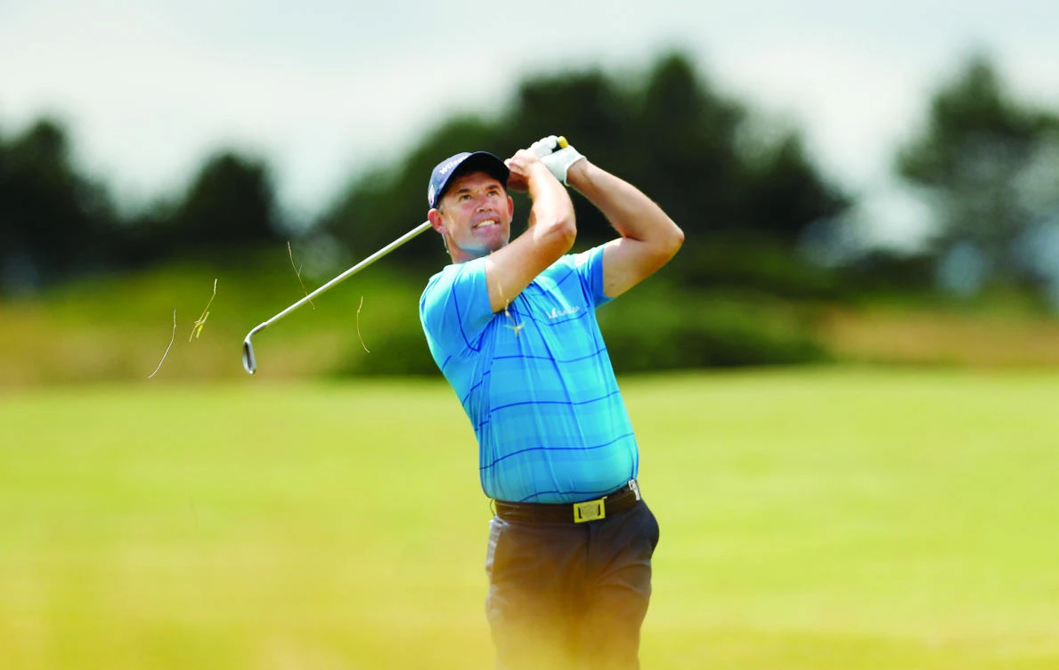 Padraig Harrington during the second round of the Scottish Open in Ayrshire on Friday. (Reuters)