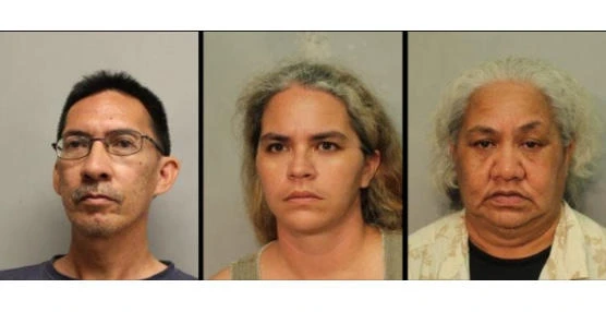 Kevin Lehano (L), Tiffany Stone (C) and Henrietta Stone. (Photo courtesy: Police)