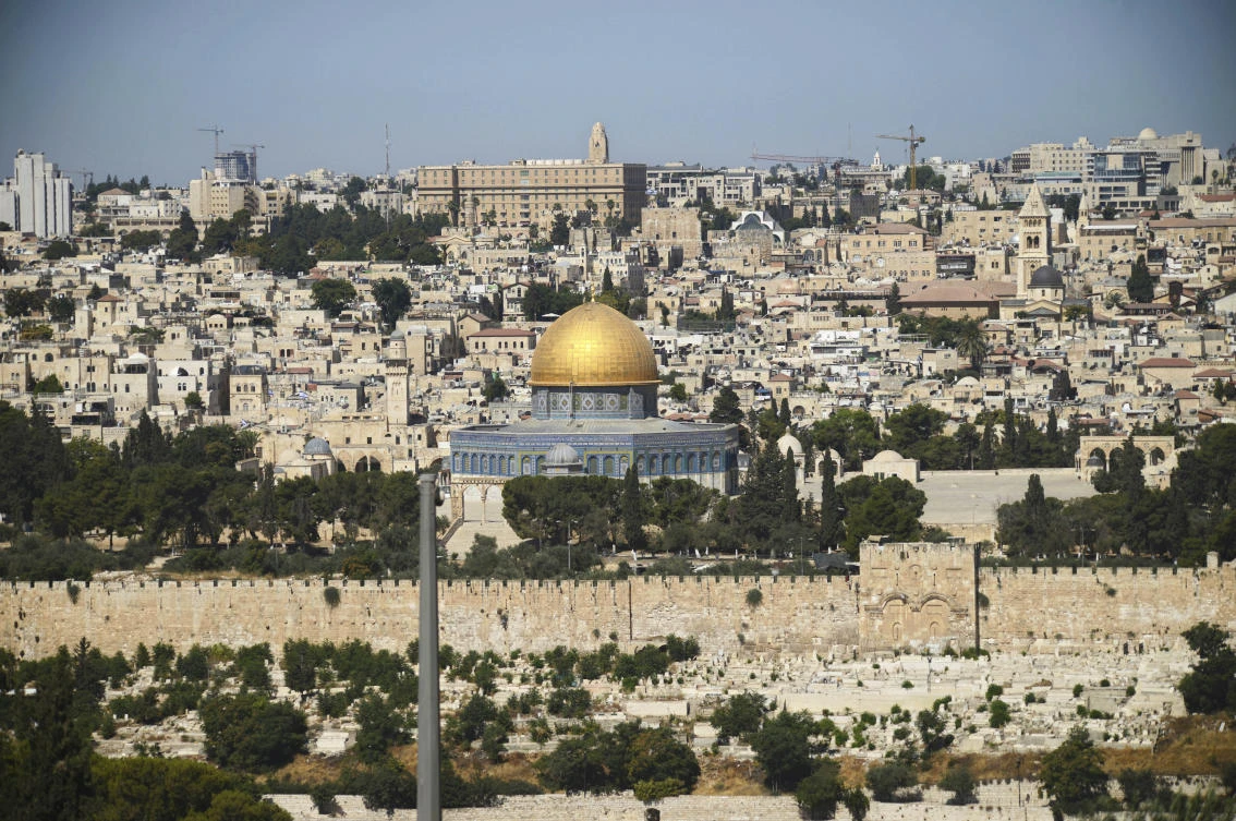 The Dome of the Rock Mosque in the Al Aqsa Mosque compound is seen in Jerusalem’s Old City Saturday. (AP)