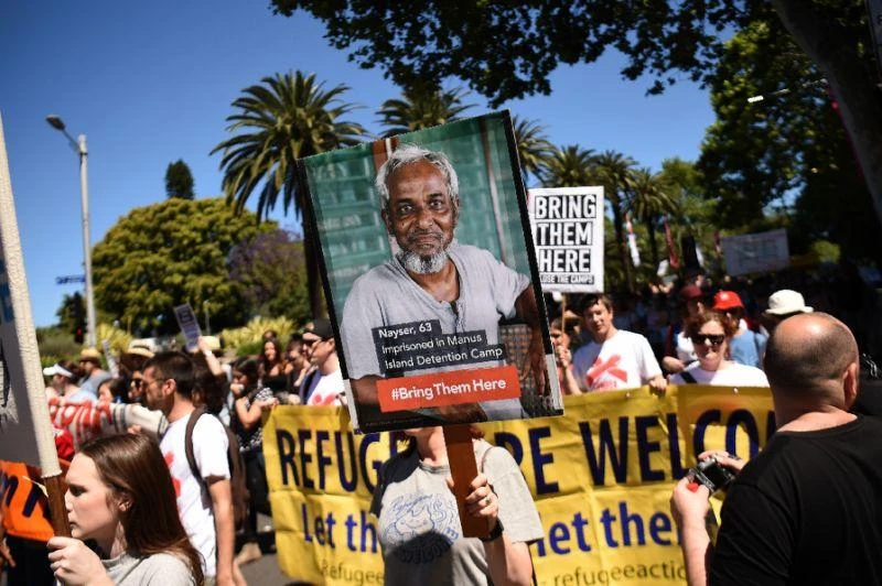 Canberra sends asylum-seekers who try to enter Australia by boat to camps on Nauru and Papua New Guinea's Manus Island, but the conditions there have been criticised by refugee advocates and medical professionals. (AFP)