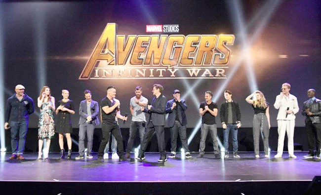 Actors Dave Bautista, Karen Gillan, Pom Klementieff, Benedict Cumberbatch, Josh Brolin, Chris Hemsworth, Robert Downey Jr., Kevin Feige, Mark Ruffalo, Tom Holland, Elizabeth Olsen, Paul Bettany, and Don Cheadle of ‘Avengers.’