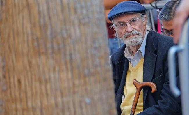This file photo taken on November 14, 2016 shows US actor Martin Landau attending the posthumous star ceremony for Japanese actor Toshiro Mifune in Hollywood, California. (AFP / CHRIS DELMAS)