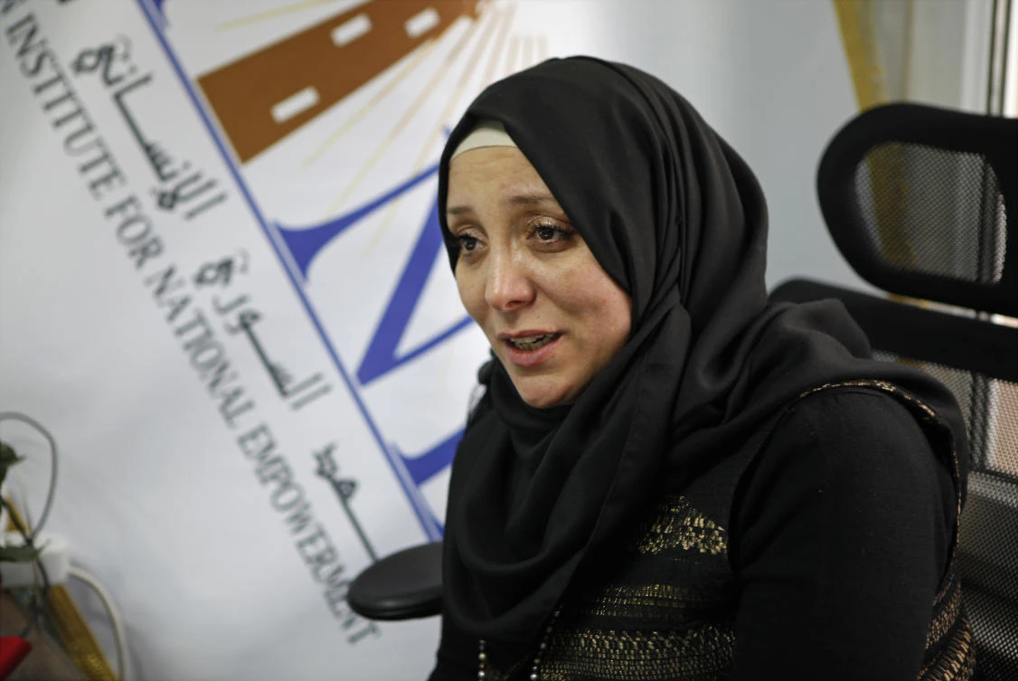 In this March 13, 2017 photo, Syrian-American Rania Kisar, talks to The Associated Press, in Istanbul, Turkey. Running a school in the Idlib province in northwest Syria, controlled by Syria’s al-Qaida affiliate, Kisar has become skilled in getting her way, either by negotiating with the militants or by pushing back against them. (AP)