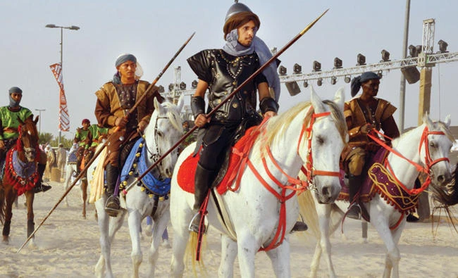 Actors at Souq Okaz re-enact events of the pre-Islamic era in the Arabian Peninsula.