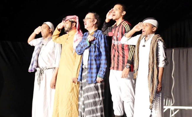 A scene from a theatrical play in Jeddah.