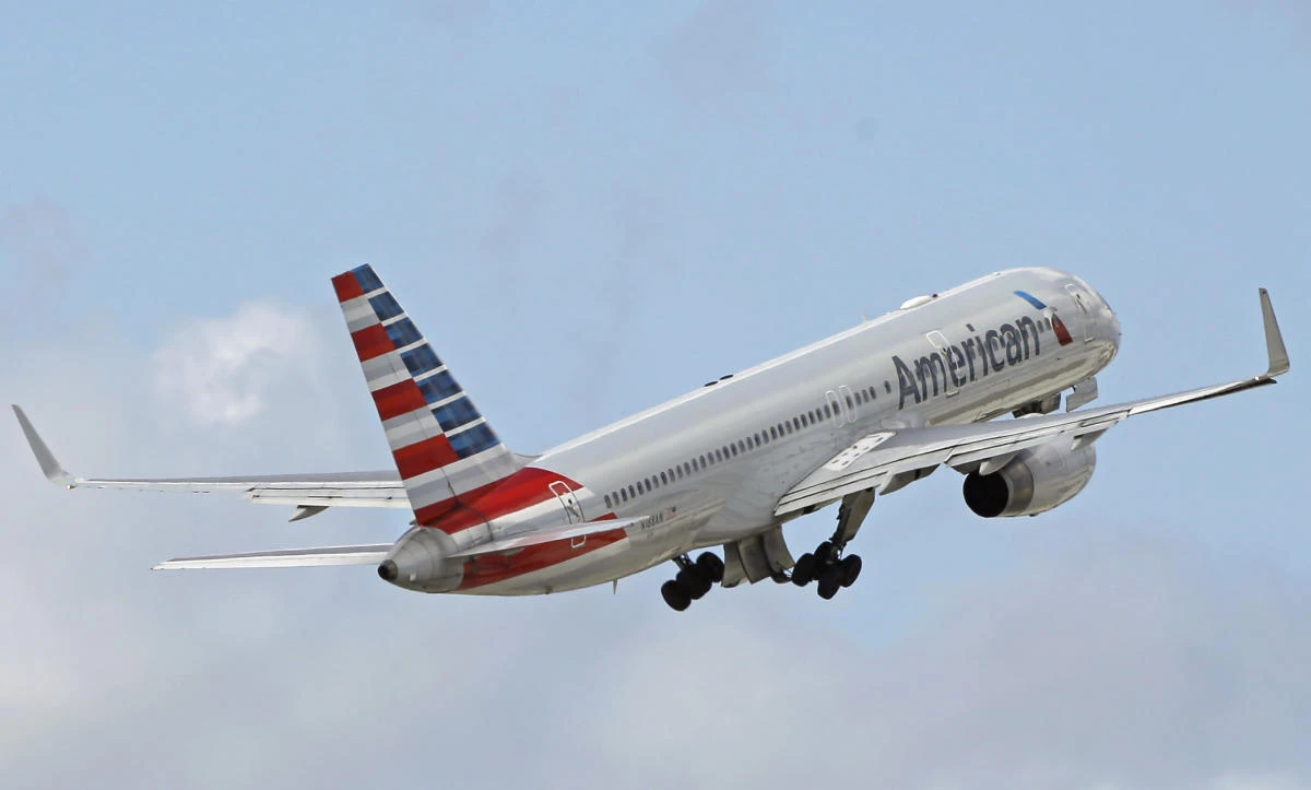 FILE - In this Friday, June 3, 2016, file photo, an American Airlines passenger jet takes off from Miami International Airport in Miami. American Airlines tells Chicago's WBBM-TV that a "disruptive passenger" was removed from an Atlanta to Chicago flight on Wednesday, July 5, 2017. Video shows passengers yelling at a fellow passenger who followed a flight attendant while letting her dog run through the cabin without a leash.(AP)