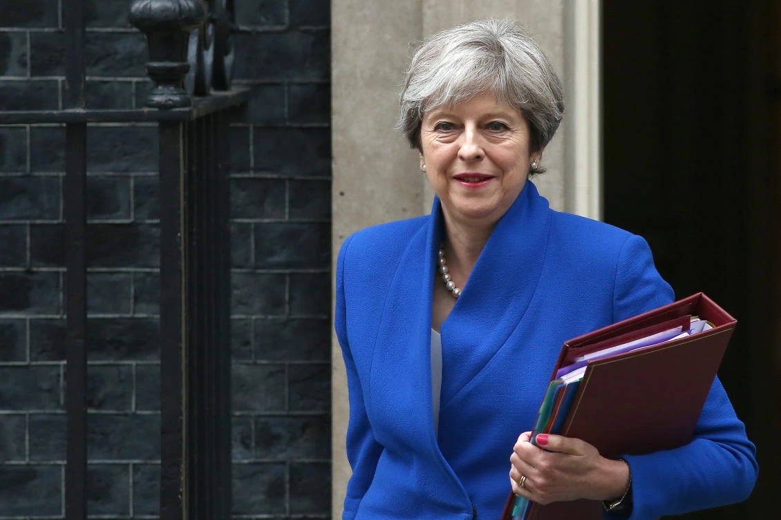 Britain’s Prime Minister Theresa May leaves Downing Street in London, on July 19. (Reuters)