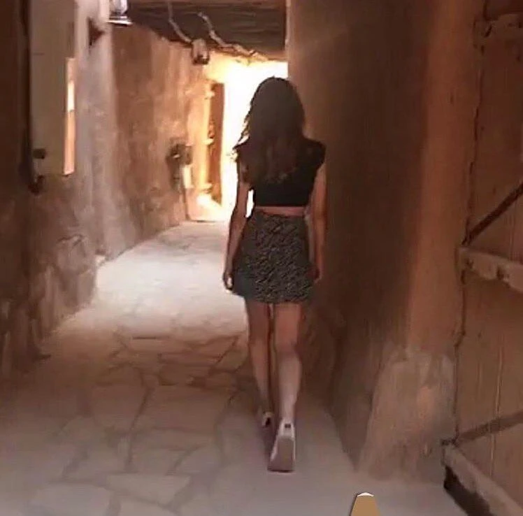 Model Kholoud from the controversial Snapchat clip. (video grab)